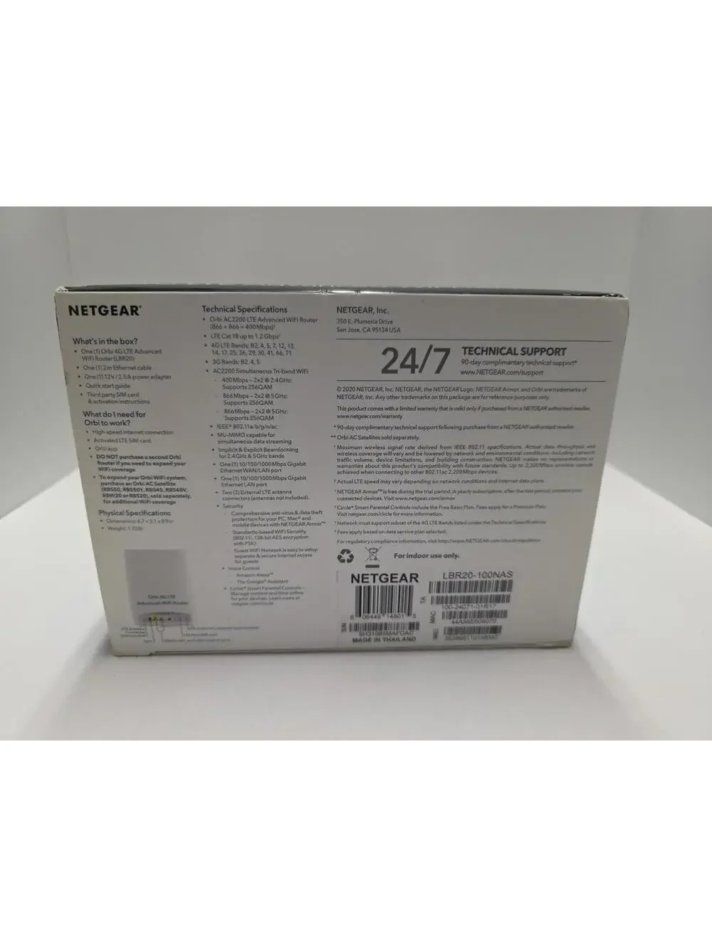 NETGEAR Orbi LBR20 Tri-Band Mesh Wi-Fi 6 Router - Picture 5 of 5